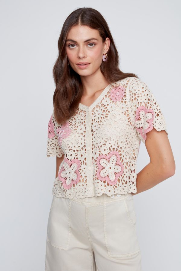 Chandail tricot ajouré - 2618024 - C.Y.C. Coco Y. Club Inc