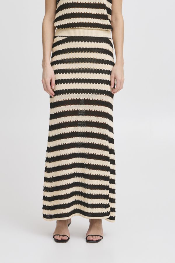 Jupe tricot mèche lignée