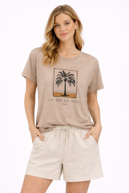 T-shirt léger col rond - MOSPAW06397 - Mosaïc