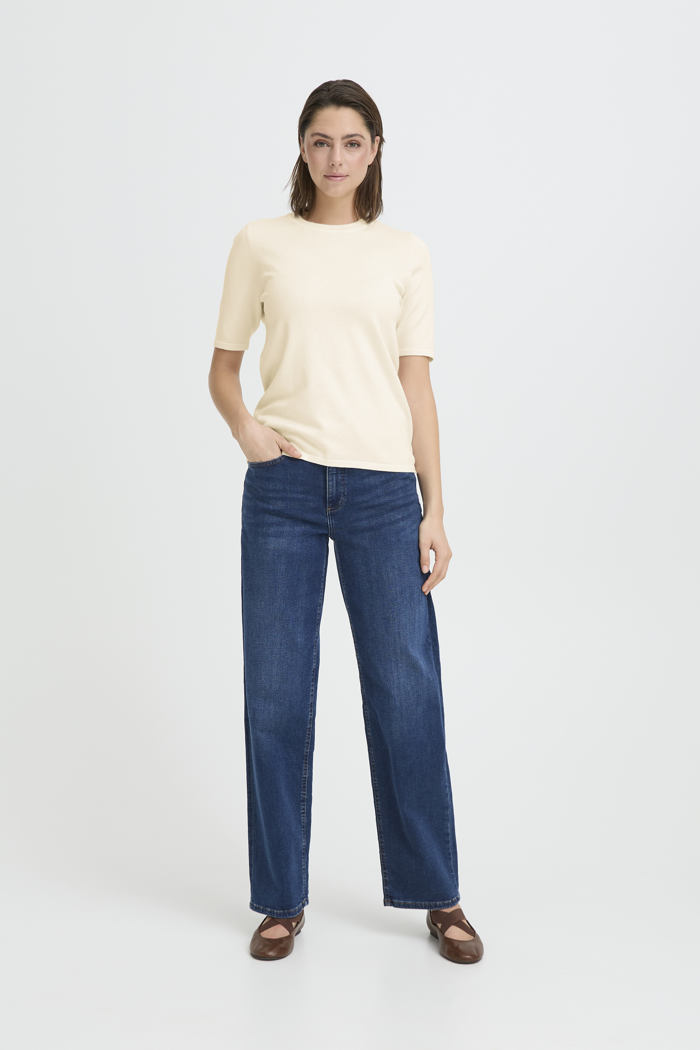 Chandail tricot essentiel manche courte - 20125816 - Ichi