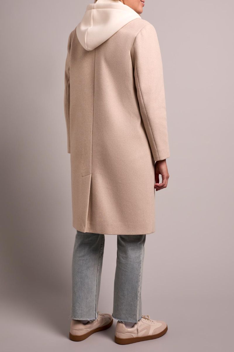 Manteau lainage capuchon amovible