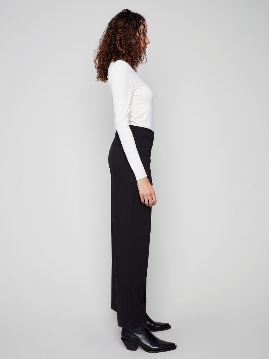 Pantalon pull on jambe large