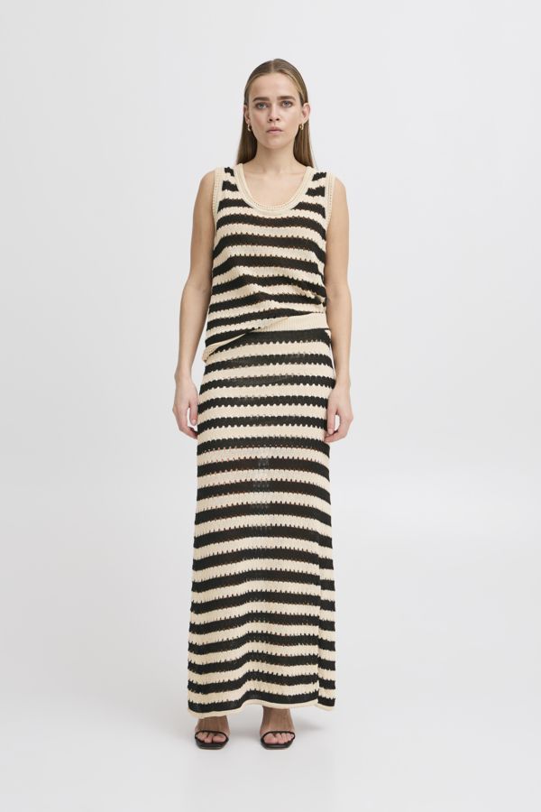 Jupe tricot mèche lignée