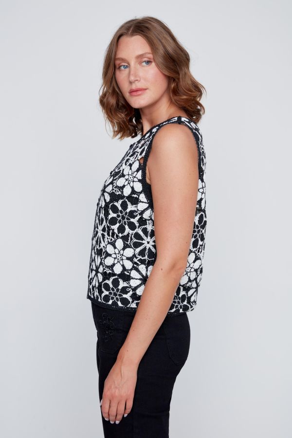 Camisole tricot ajouré