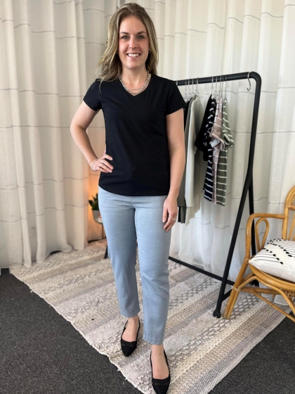 T-shirt v neck basic - MOSPAW05058 - Mosaïc