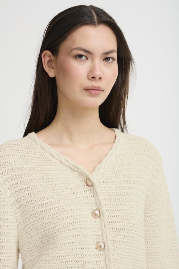 Cardigan boutons or