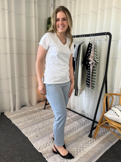 T-shirt v neck basic - MOSPAW05058 - Mosaïc