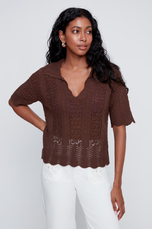 Chandail tricot ajouré - 2619026 - C.Y.C. Coco Y. Club Inc