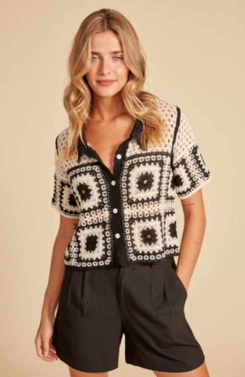 Chandail polo crochet