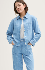 Veston jeans taille ajustable